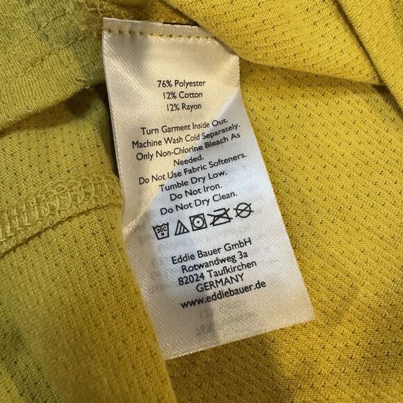 Eddie Bauer Men's Yellow Short Sleeve T-Shirt - FreeDry Boundless Travex - Picture 8 of 10